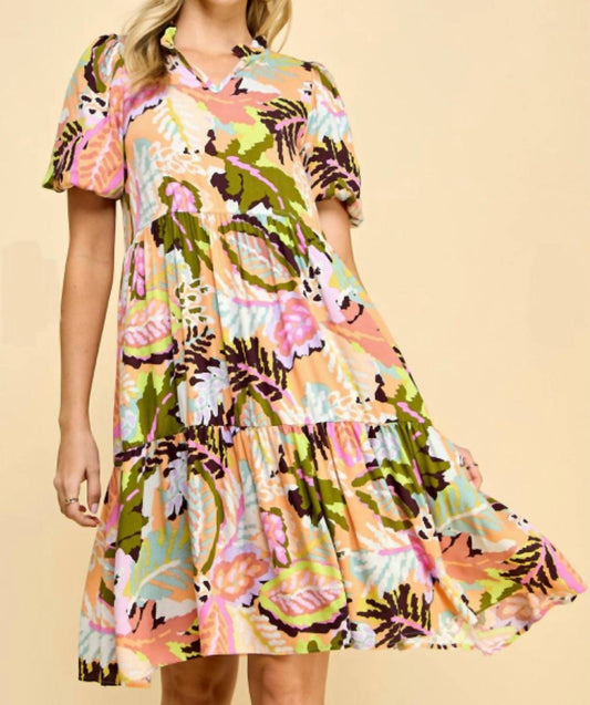 Les Amis - Puff Sleeve Tiered Dress