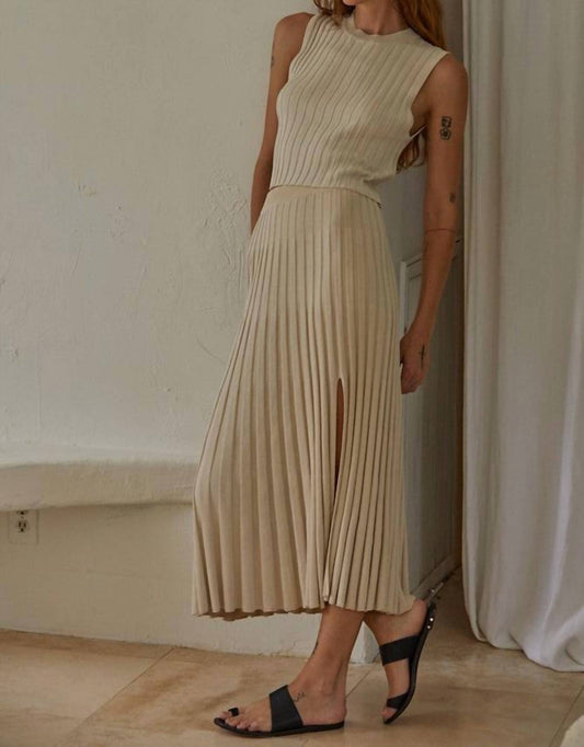 By Together - Ribbed Knit Sweater Midi Skirt