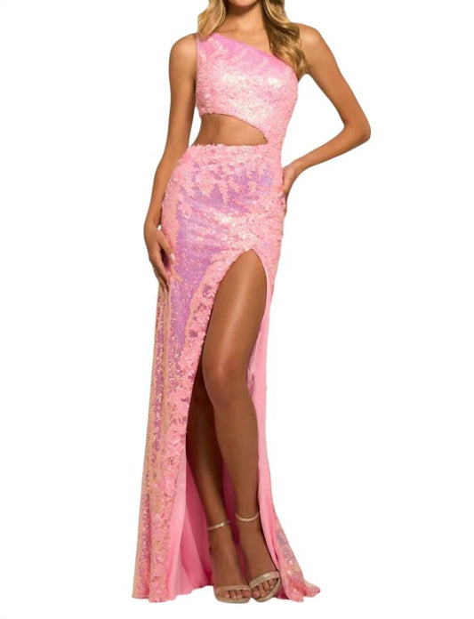 Sherri Hill - One Shoulder Sequin Fitted Prom Dress