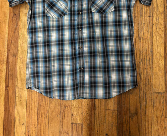 Rodeo Clothing - Men’s short sleeve plaid button-down shirt