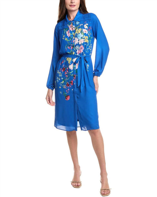 Tahari - Smoked Yoke Shirt Dress