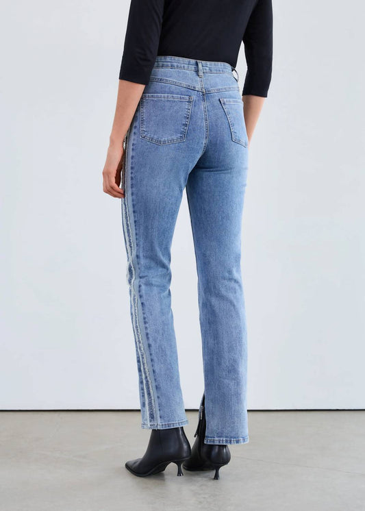 Fdj - Suzanne Fringe Side Slit Straight Jean