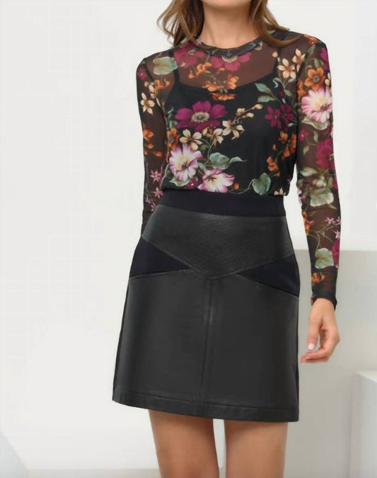 Anatomie - printed mesh juliana top