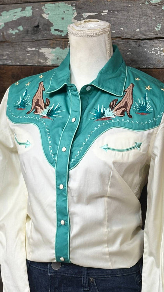 Panhandle - Women's Coyote Retro Western Shirt