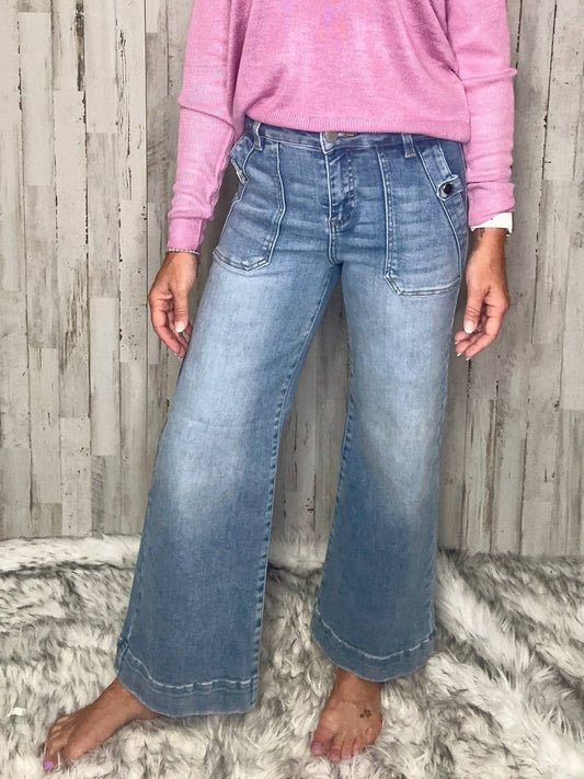 Risen - Sophie High Rise Ankle Wide-leg Jean