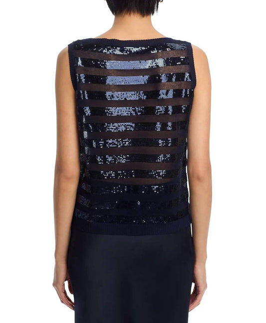 Kobi Halperin - Solstice Sequined Stripe Tank Top