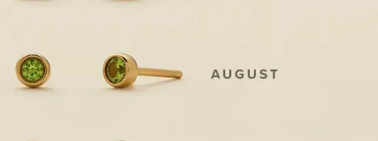 Made By Mary - August Birthstone Stud Earrings