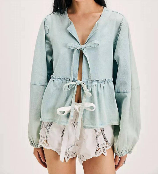 Free People - Brunch Babe Denim Blouse