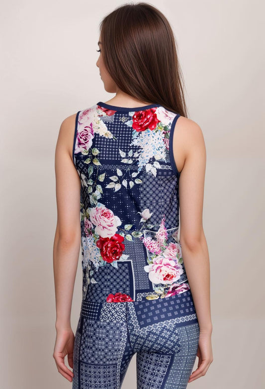 Johnny Was - Rose Patch Crossover Tank