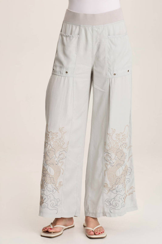 Xcvi - Pheodora Embroidered Wide Leg Pants
