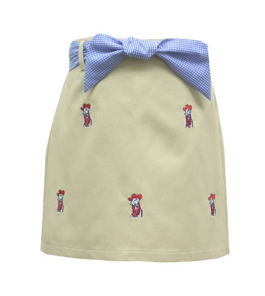 Vive La Fete - Girls's Ole Miss Collegiate Hand Embroidered Skort