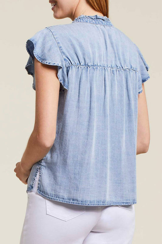 Tribal - BTN FRONT BLOUSE W/ FRILL SLV