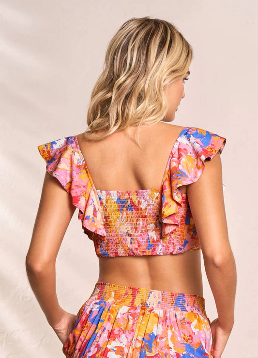 Supernova Peplum Beachwear Crop Top