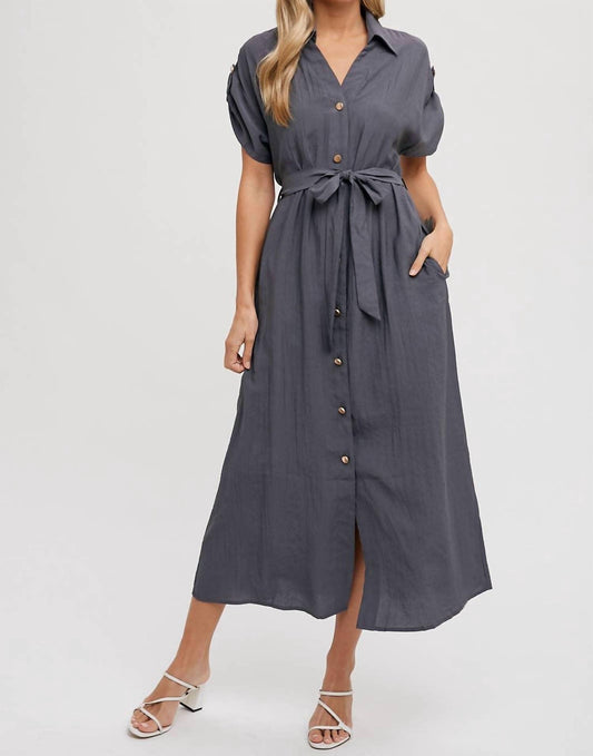 Bluivy - Belted Shirt Dress