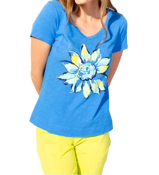 Habitat - Escape Peruvian Cotton Sunflower V-neck Tee