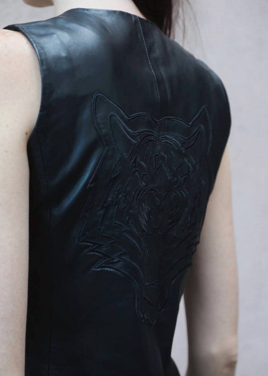 Las Sureñas - Leather V-neck Vest