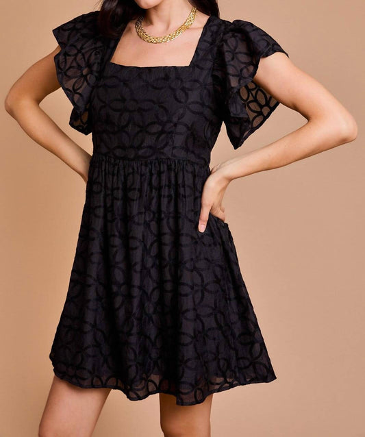 Gilli - Kelsey Floral Embroidered Empire Waist Dress