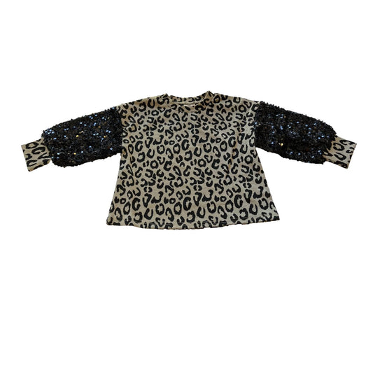 Ml Fashions - Girl's Long Sleeve Sequin Top