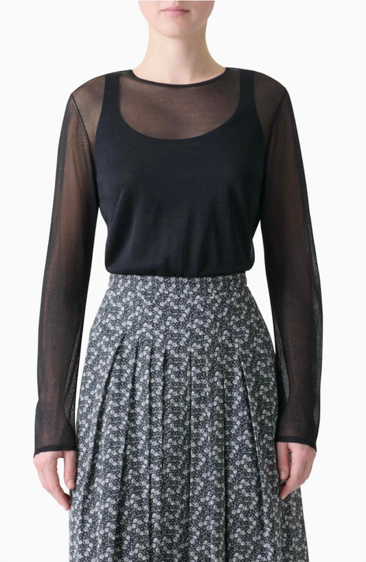 Akris - Sheer Overlay Silk Sweater Tank