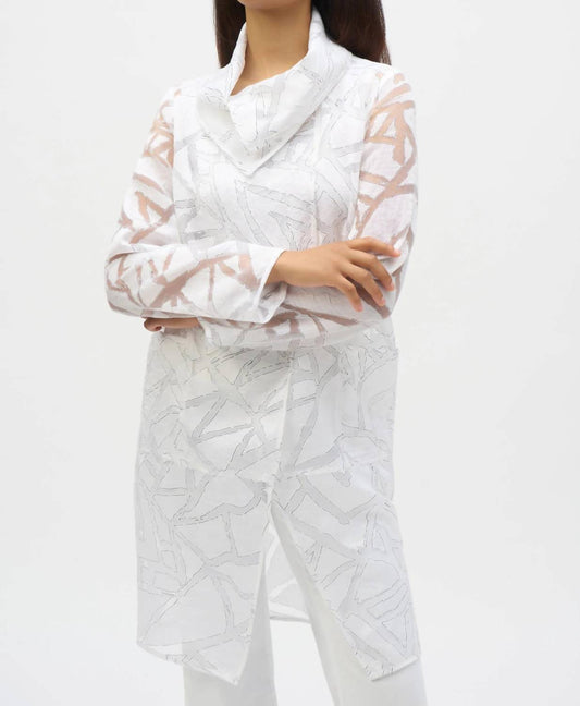 Joseph Ribkoff - Abstract Organza Cocoon Jacket