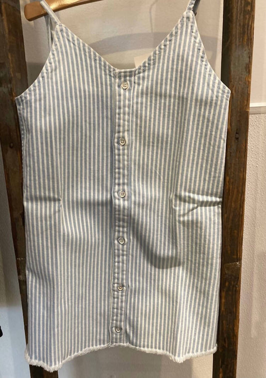 STRIPED DENIM DRESS