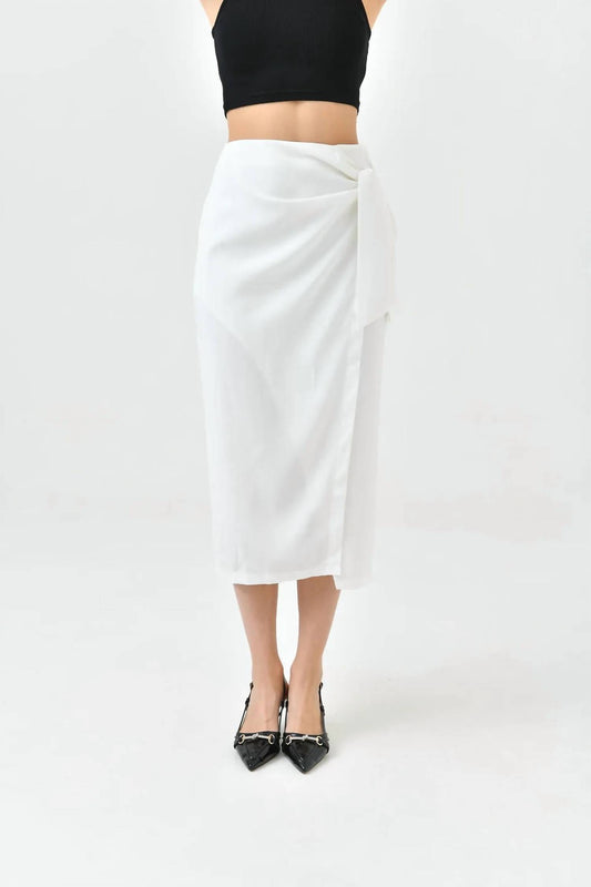 Tueba - Tie Front Slit Midi Skirt