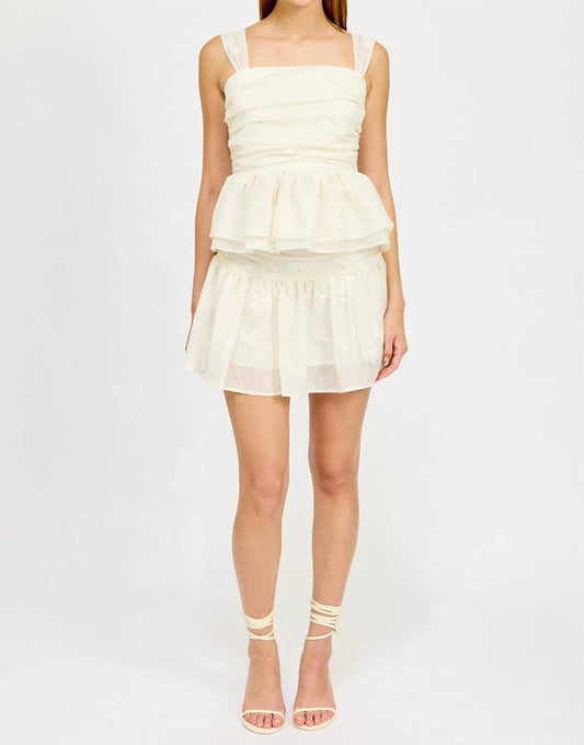 En Saison - Ruched Peplum Top