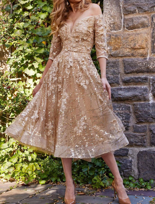 Jovani - Off Shoulder Sweetheart Dress