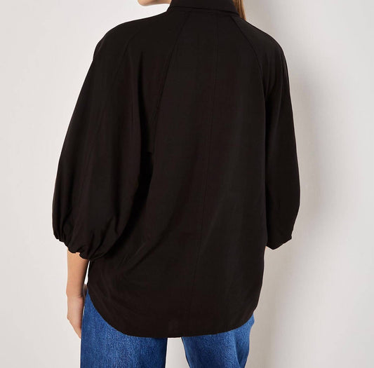 Apricot - SEAM DETAIL PUFF SLEEVE SHIRT