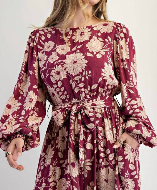 Easel - Floral Printed Dress