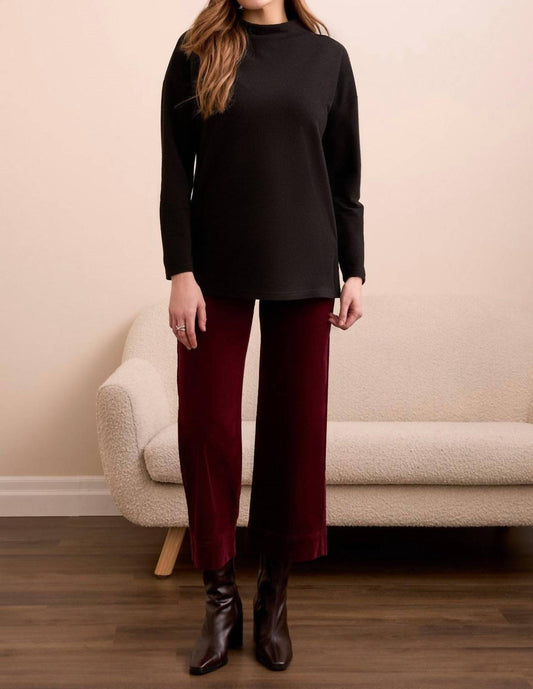 Tribal - Ottoman Knit Drop Shoulder Cowl Neck Tunic