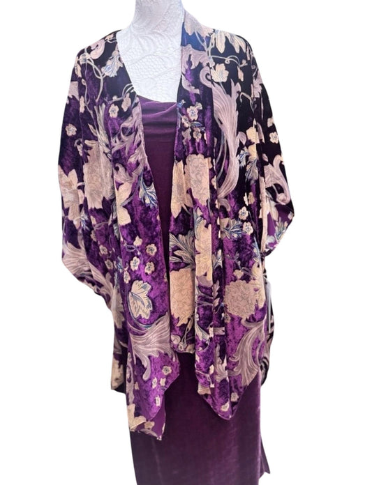 Paparazzi By Biz - Women's Burnout Velvet Kimono