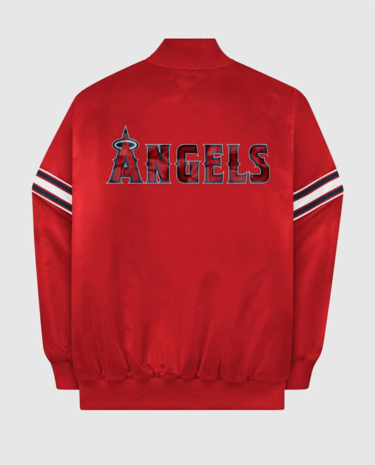 Starter - Men's Los Angeles Angels Satin Full-snap Jacket