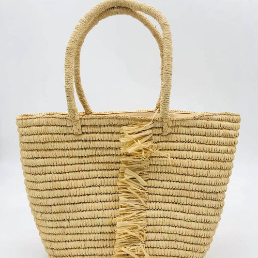 Faire - Roxanne Crochet Straw Basket Bag