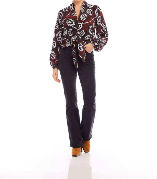 Fifteen Twenty - Scarlet Tie-front V-neck Top