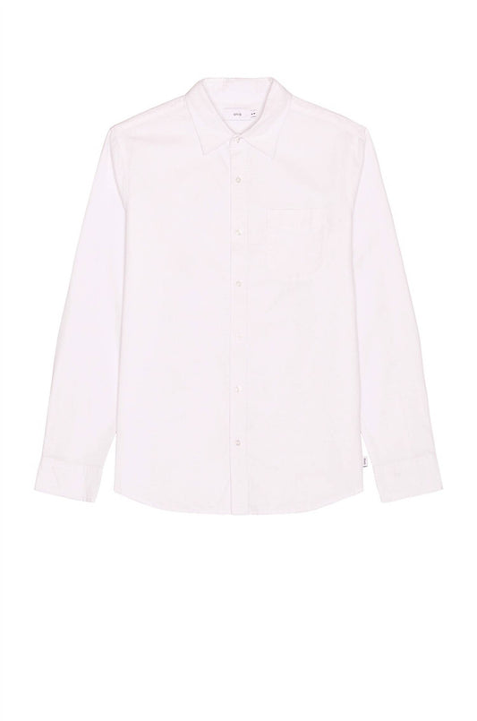 MEN WASHED OXFORD LONG SLEEVE SHIRT