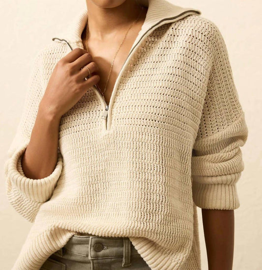 Faherty - Miramar Linen Zip Sweater