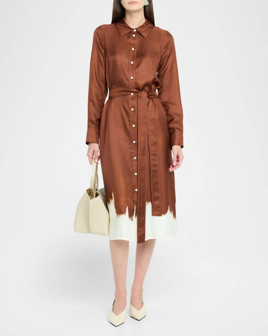 Proenza Schouler - Amaya Double-printed Tie Waist Silk Twill Dress