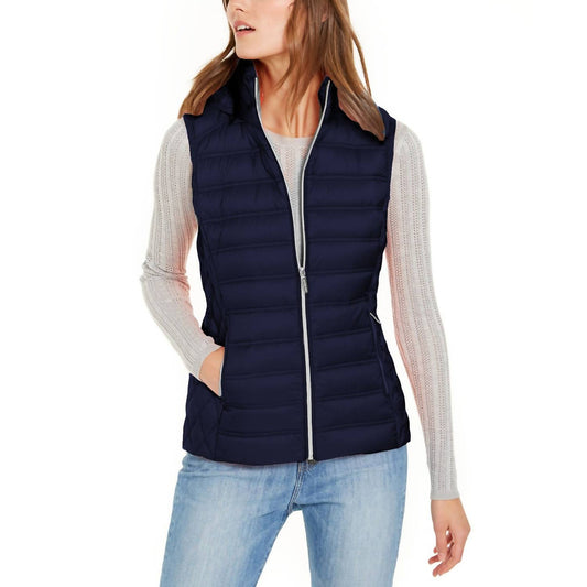 Down Fill Full Zip Removable Hood Puffer Vest
