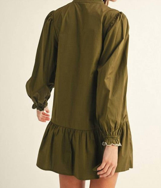 Jodifl - Puffed Sleeve Mini Shift Dress