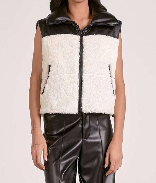 Elan - Reversible Faux Leather Vest