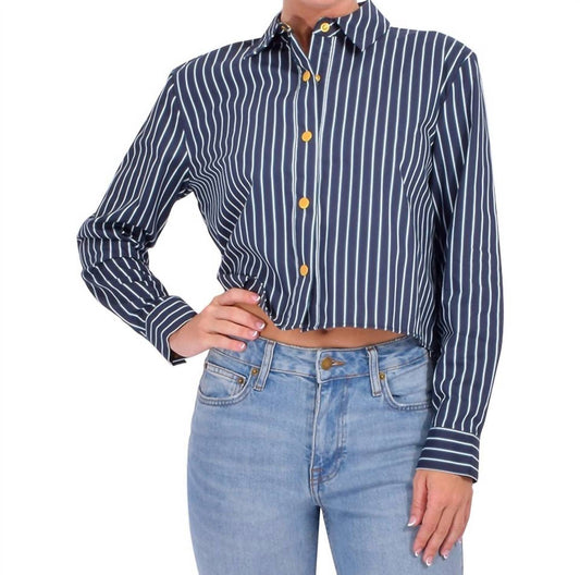 L'Agence - Cosette Crop High Low Shirt
