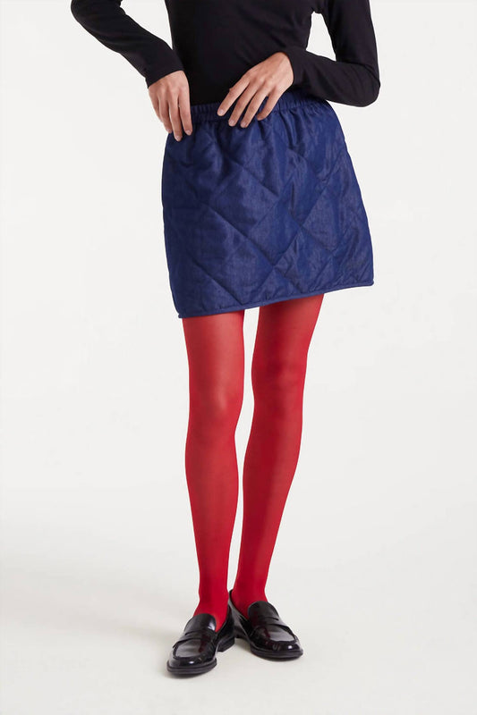Compania Fantastica - Quilted Denim Mini Skirt