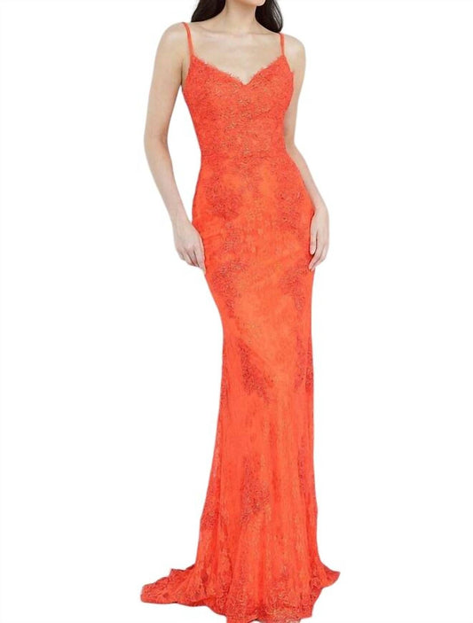 Jovani - Form Fitting Lace Prom Dress