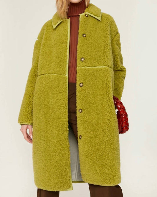 Something Navy - Reversible Faux Shearling Coat