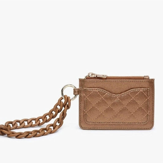 Jen & Co. - Women's Rhodes Quilted Wallet With Chain Wristlet Bangle