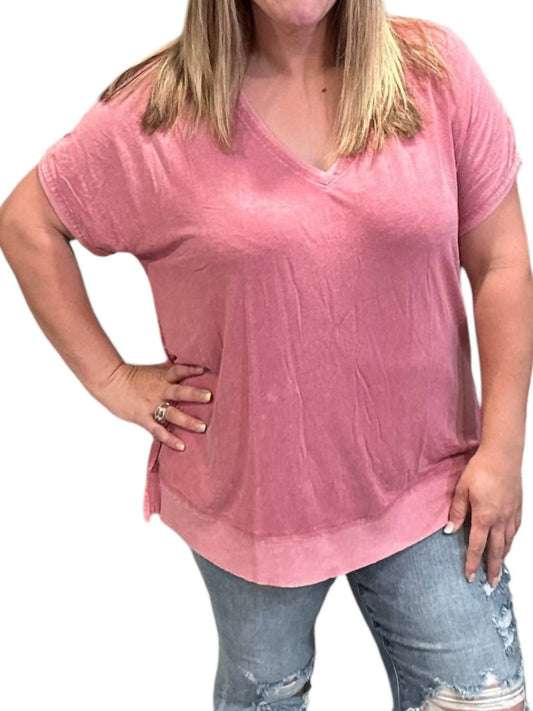 Kori - Washed Knit Tunic Top