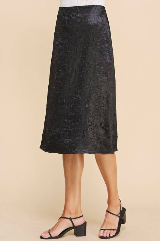 Sloan - A-line Satin Skirt