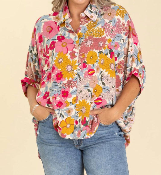Bibi - Kelly Floral Button Down Shirt