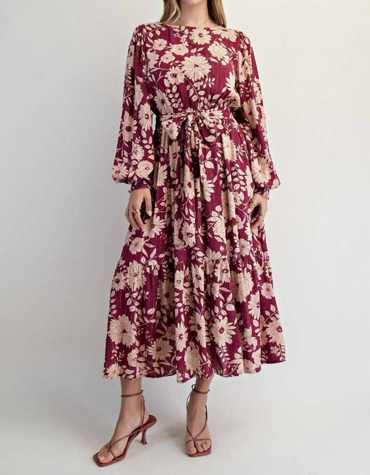 Easel - Floral Printed Dress